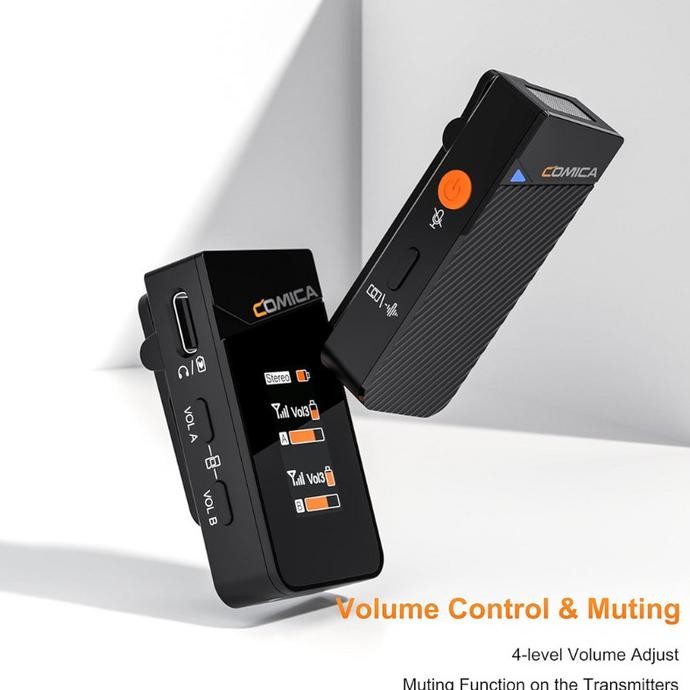 

TERSEDIA COMICA VIMO C1 2.4GHZ DUAL CHANNEL MINI WIRELESS MICROPHONE