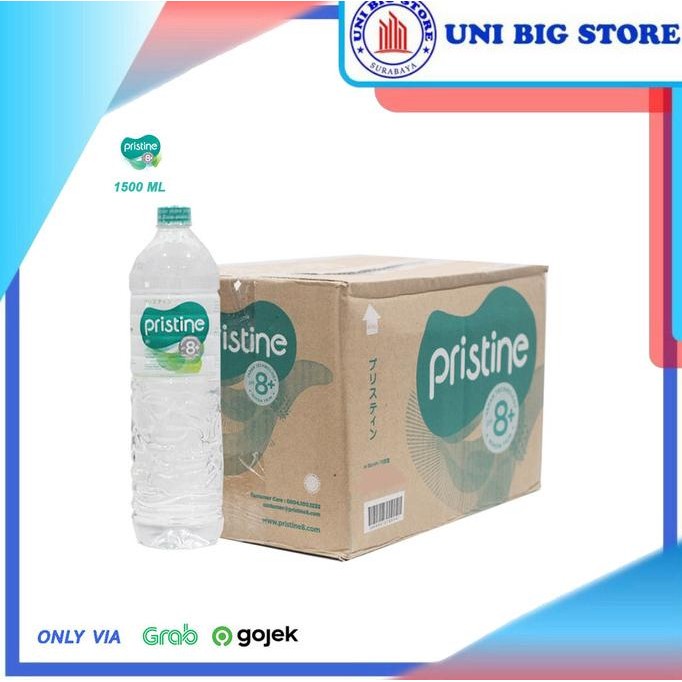 

JUAL Pristine 8+ Water 1500 ml x 12 Botol Air Mineral Air Alkali
