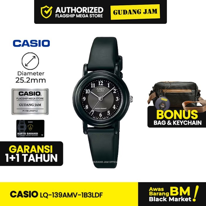 Jam Tangan Analog Wanita Casio Lq-139Amv-1B3Ldf Lq 139Amv