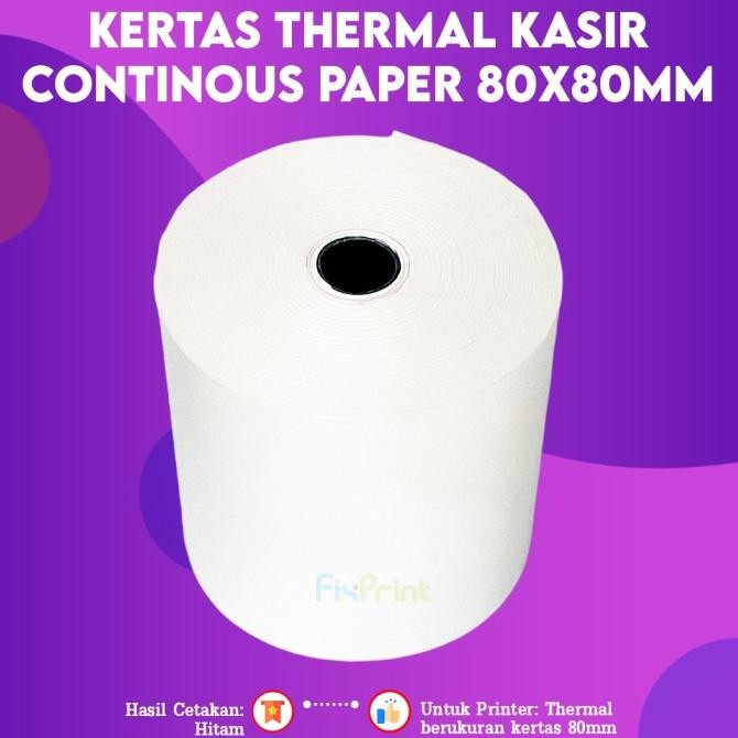

TERBARU - Continous Paper Roll EDC Thermal 80x70mm 80x80mm Kertas Struk Kasir 80x80mm 80x70mm