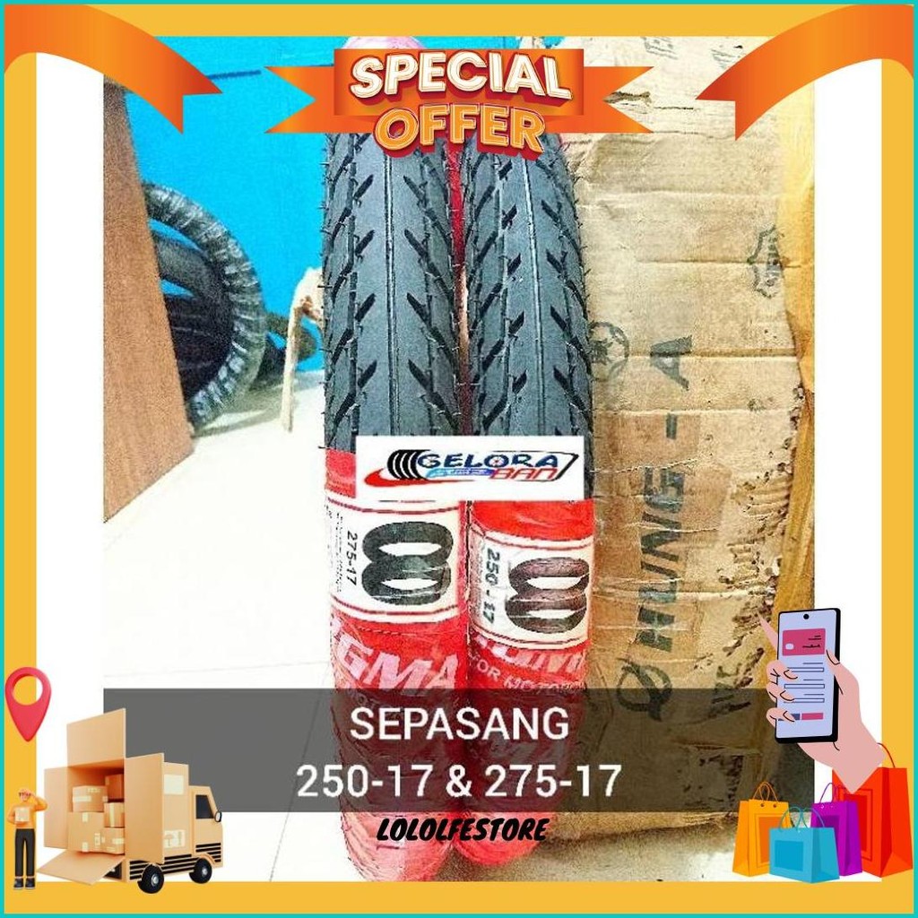 Sepasang Ban 250-17 Dan 275-17 Ban Motor Bebek Ban Motor Ring 17 Ban Bebek Ring 17 Ban Luar Ring 17 