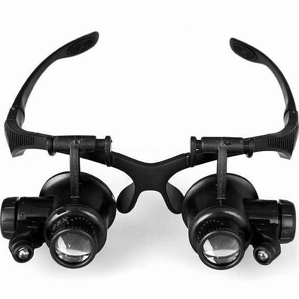

NEW Kacamata Pembesar 25x Magnifier Glasses dengan 2 Lampu LED