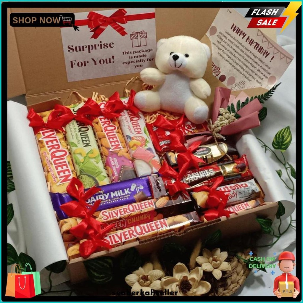 

Kado Cewek Romantis | Gebetan | Pacar | Ulang Tahun | Anniversary | Kado Coklat Romantis | Coklat Box Premium (Cod)