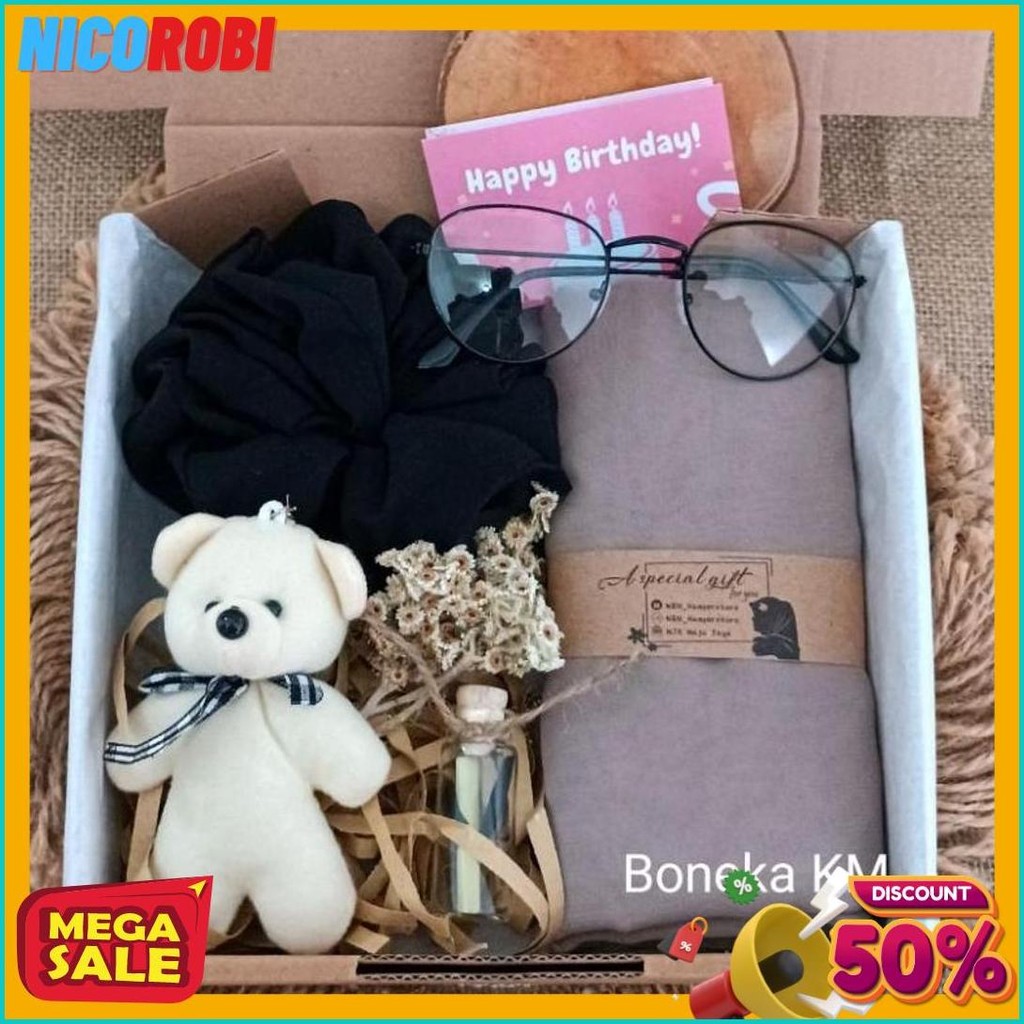 

Hampers Kado Untuk Cewek Ulang Tahun, Anniversary, Graduation, Nikahan, Hadiah, Gift Box, (Cod)