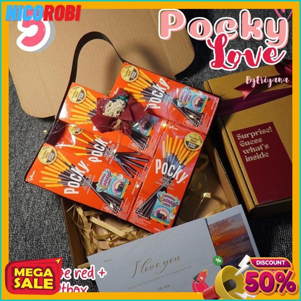 

Pocky Love Hampers Snack Box Kado Ulang Tahun Pacar Kado Valentine Gift Box Hampers Coklat Premium Hadiah Boneka Wisuda Anniversary Sempro Sahabat Hadiah Unik Cewek Cowok (Lagi Viral)