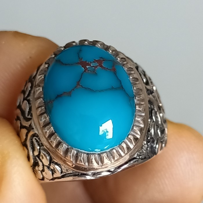 

Farizal - Batu Pirus Royal Blue Urat Merah Hq Super No Borneo Giok Mesir Persia