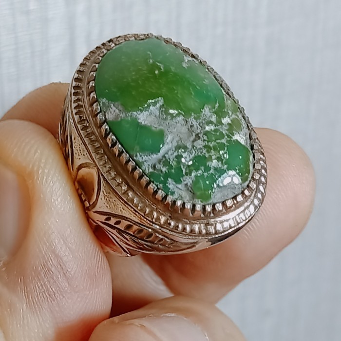 

Farizal - Pirus Natural Hijau Krikil Kuno No Red Borneo Fire Opal Blue Safir