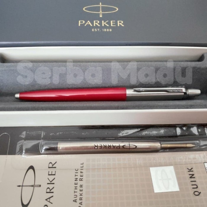 

Ready Paket 1 Klik: 1pcs Parker Jotter Red Ballpoint+1pcs Refill Ballpoint