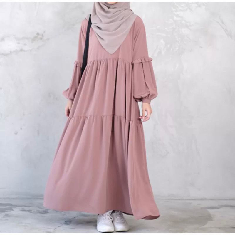 Gmis Branded Murah Gami Terbaru 2025 Games Simple Elegant Ghamis Ibuibu Pengajian Gamis Mewah Fashio
