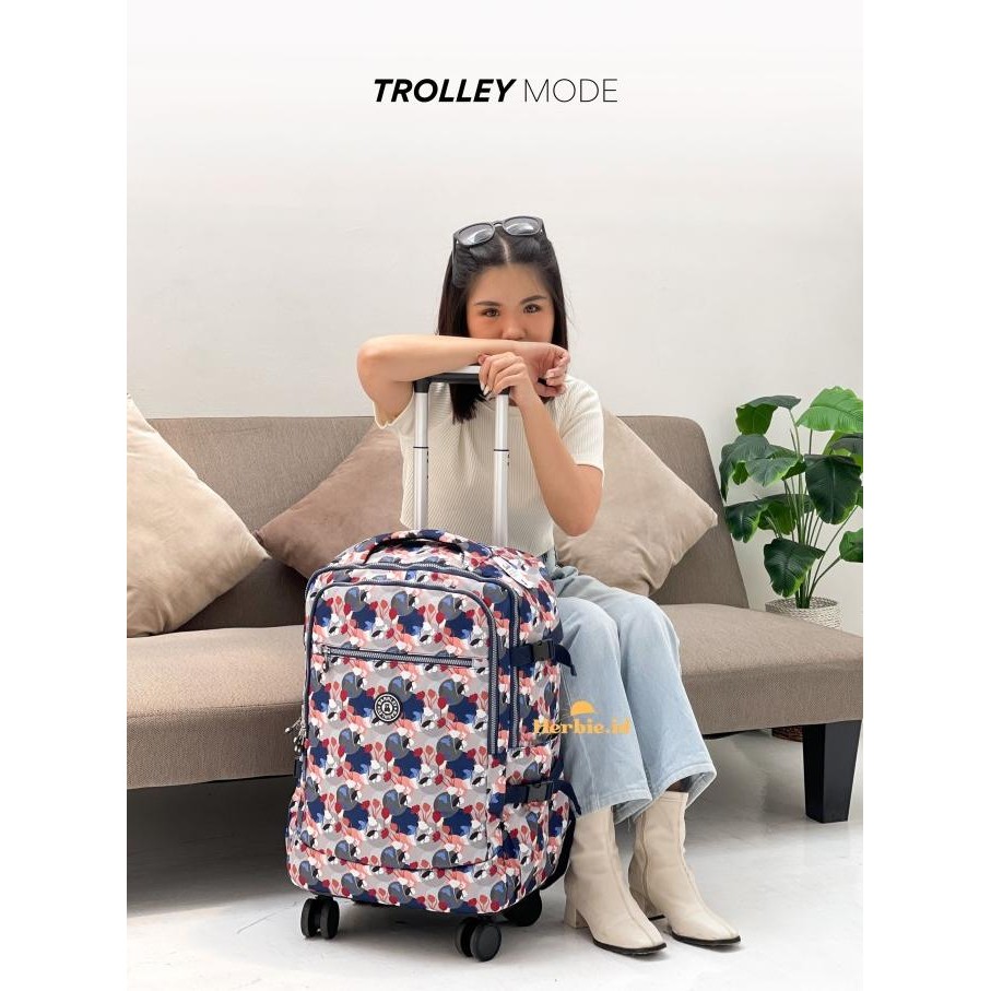 TAS RANSEL TROLI OXFORD BARLEY ORIGINAL KABIN RODA IMPORT