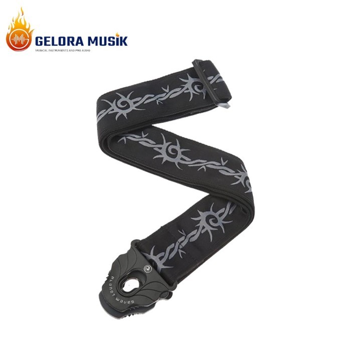 Strap Gitar Elektrik Gambar D'Addario Lock Berbed Wire 50PLA04