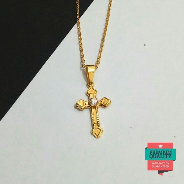 Promo Terlaris Set kalung emas asli kadar 700 kalung salib Keren Keren