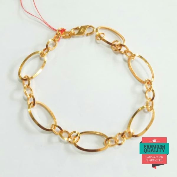 Promo Murah gelang mocca oval emas asli kadar 700 Keren
