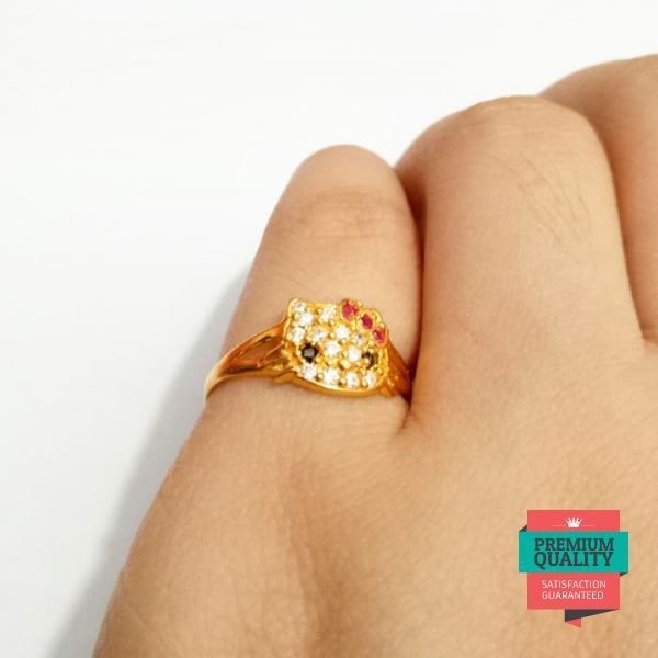 Terlaris Cincin Anak Model Hello Kitty Emas Asli Keren