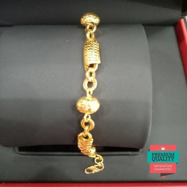 Terlaris Gelang emas asli kadar 875 model bambu bola Elegan