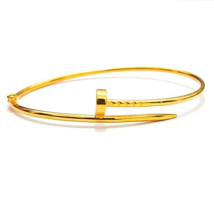 Promo Terbaru gelang wanita model paku elegant emas asli Elegan