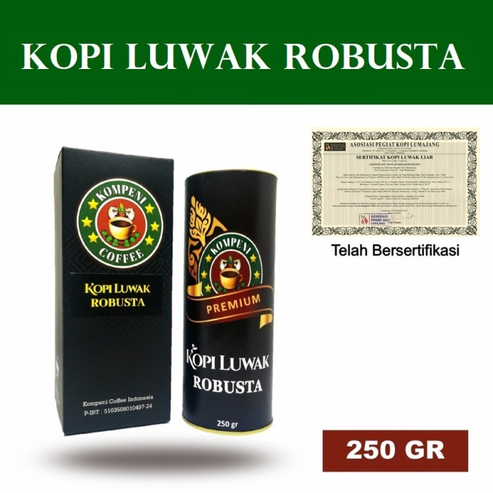 

Kopi Luwak Kompeni Asli 250 gram - Robusta Bubuk