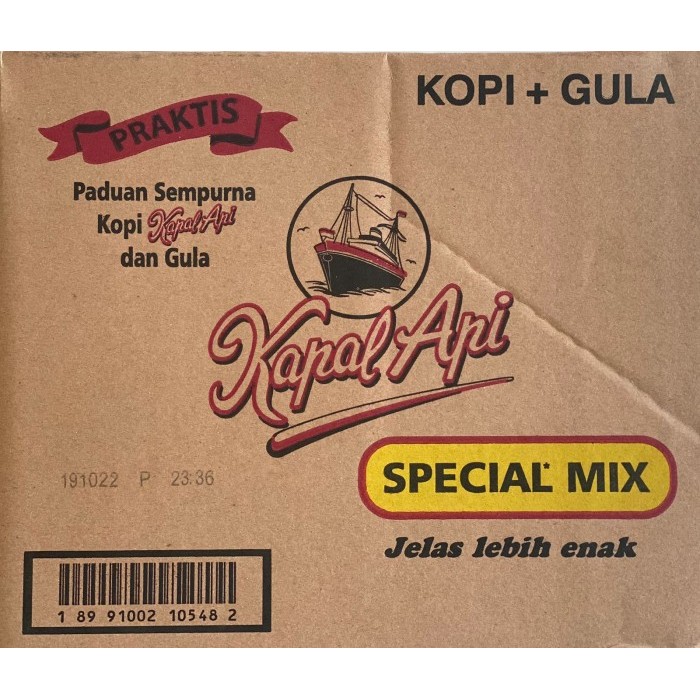 

Kopi kapal api spesial mix 1 dus isi 12 renteng