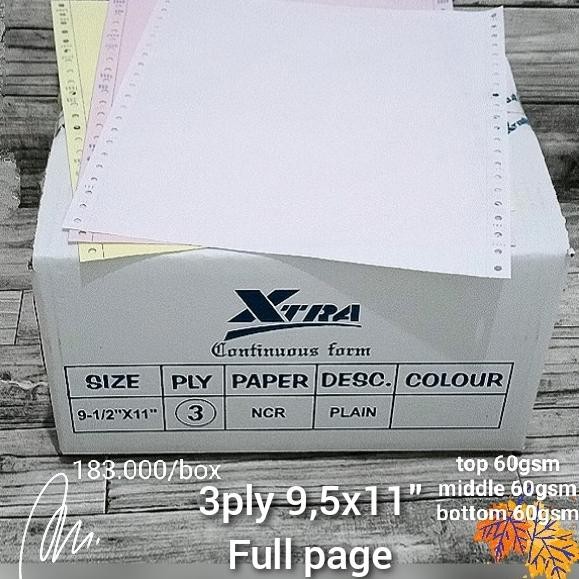 

TERMURAH - Kertas continuous form 3ply 9.5x11