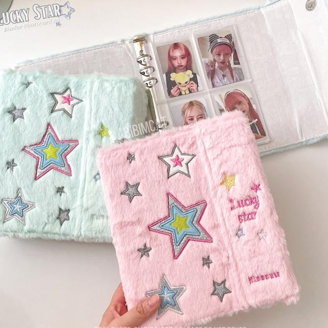 

Bibimcat - (A5 Size) Luy Star Binder Photocard A5 6 Ring / Album Pc Polaroid Bulu Fluffy