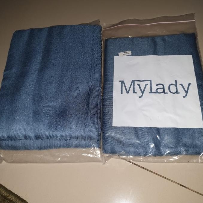 Jilbab Polos Voal L/C warna Soft Denim by My Lady