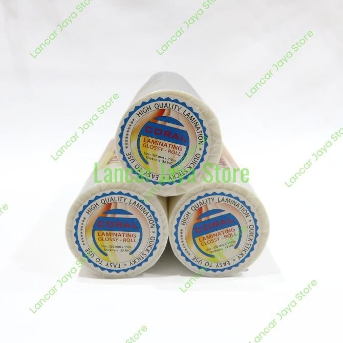 

TERMURAH - Plastik Laminating Hombo Roll Glossy 330mm x 32Mic x 150m