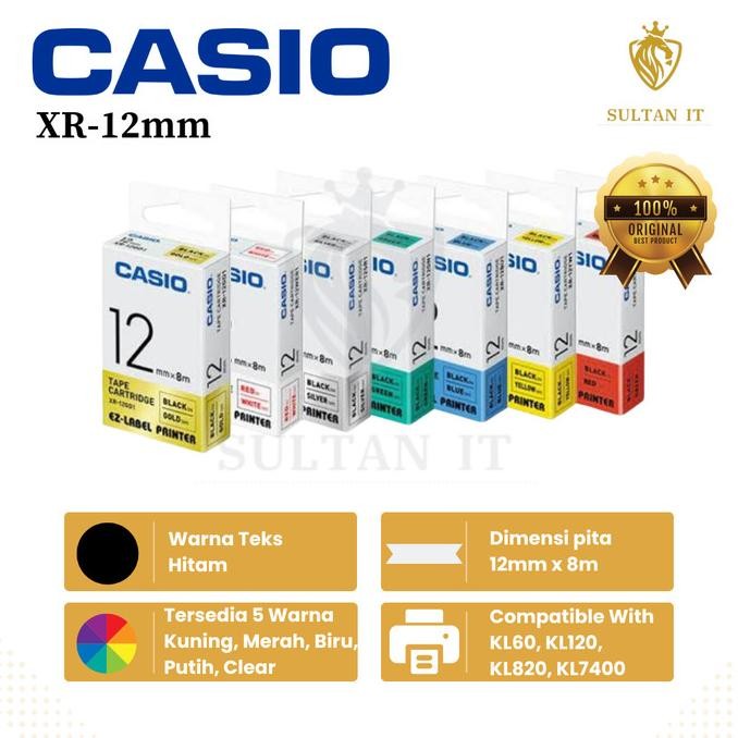 

TERBARU - EZ LABEL TAPE PRINTER CASIO 12 MM XR 12