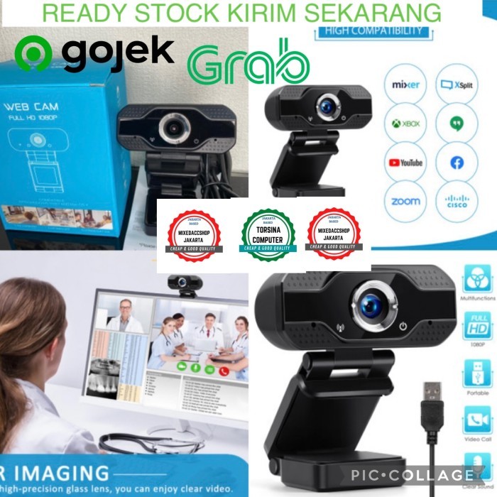 Best Seller Webcam Hd 1080P Autofocus Camera Pc Desktop Portable Laptop + Mic Terbaik