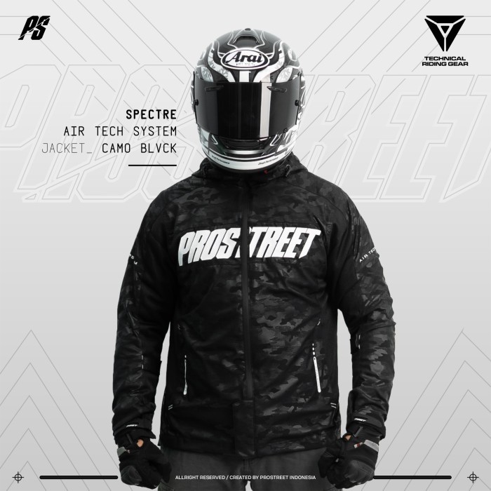 Terlaris Jaket Motor Prostreet Spectre Air Tech System Camo Blvck