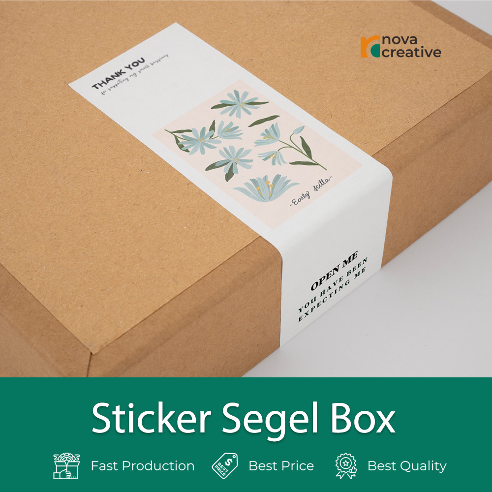 

Cetak Stiker Segel Kotak Box Custom Sticker Kotak Segel Kemasan Stiker Packaging