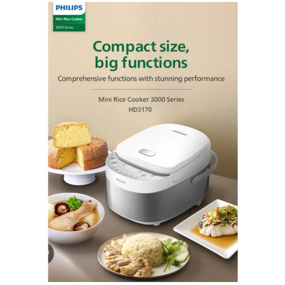 Philips Magic Com Mini 0.85 Liter HD3170 Rice Cooker Philips