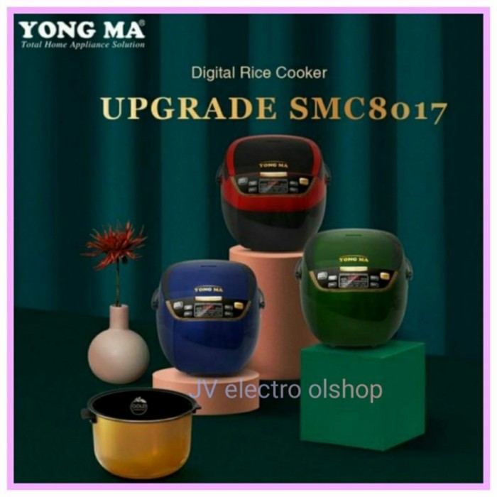Panci Masak Digital Yong Ma SMC 8017 - Kapasitas 2 Liter, Warna Hitam, Hijau, Biru
