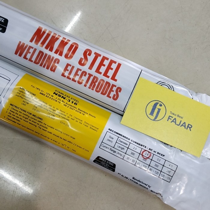+++++] Kawat las stainless steel Nikko steel NSN 316 2,6 mm elektroda listrik