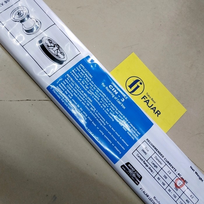 &<&<&<&] Kawat Las CIN 3 ancuran 3,2 mm mili 1 kg Nikko Steel