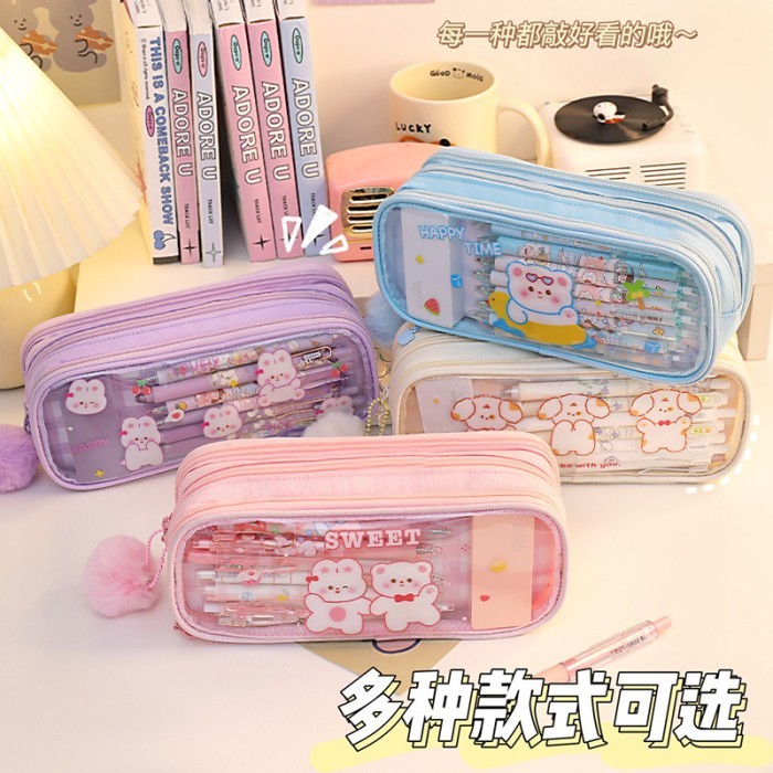 kotak pensil anak perempuan lucu / pouch make up / tempat pensil anak