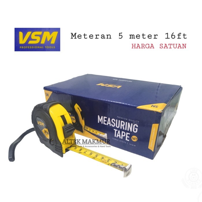 Produk Terbaik] Meteran Tukang 5 Meter / Measuring Tape 5 M / Meteran Karet 5Meter 5M