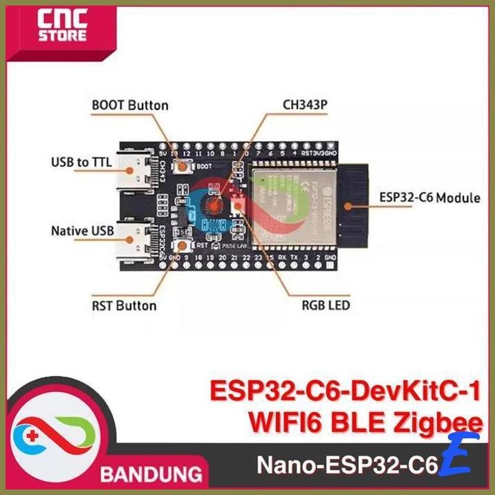 | CN | NANO-ESP32-C6 CORE BOARD ESP32-C6-DEVKITC-1 WIFI6 BLE ZIGBEE N16 N8