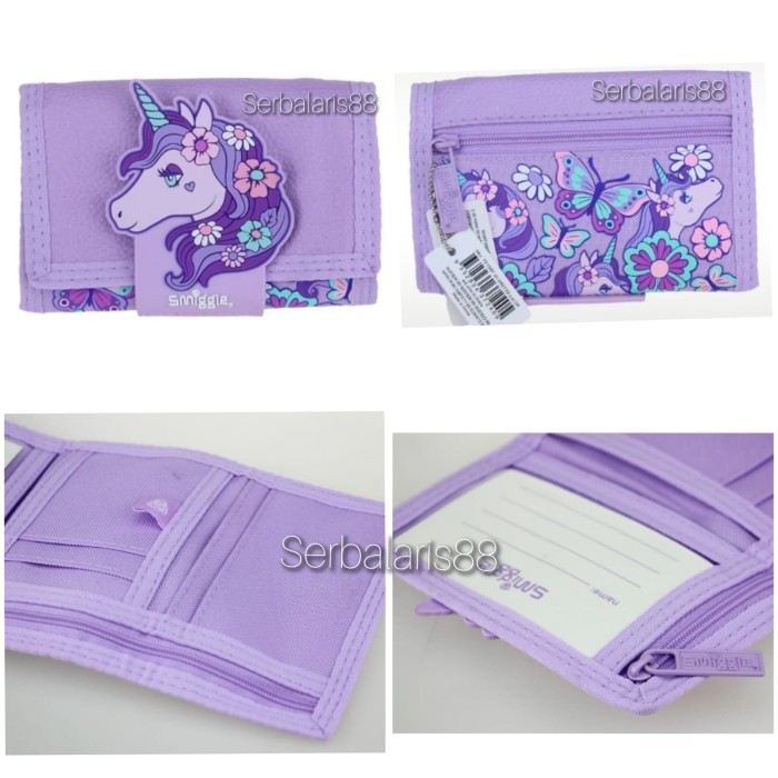 Dompet Smiggle Wallet Smiggle Koala Unicorn Dino Tiger Ariel Minecraft