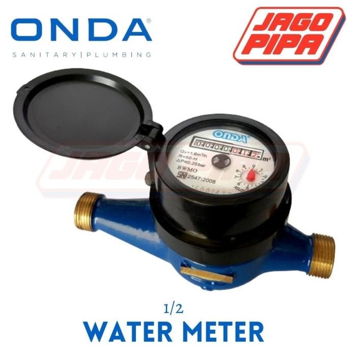ONDA Water Meter Brass Meteran Air PDAM SNI - 1/2"