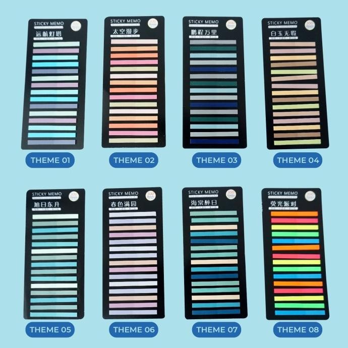 

[TULIS.ID IKI ] 15 Colors Sticky Highlighter Strips