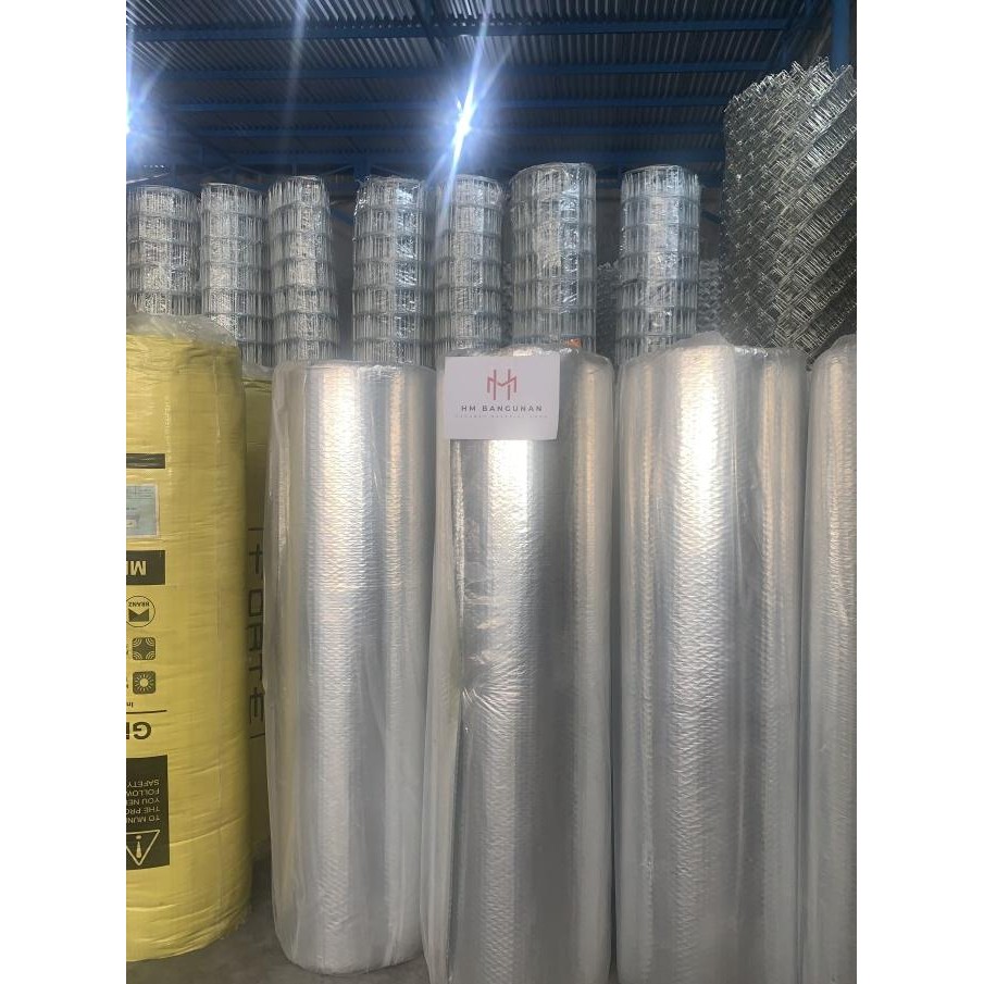 Alumunium foil BUBBLE roll, Peredam Panas BUBLE, Insulasi Genteng TKY