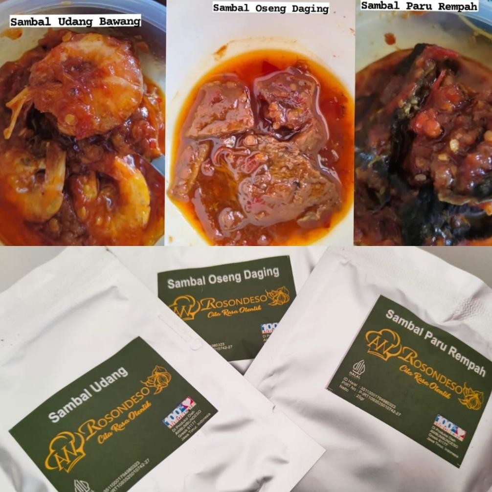 

Sambal Sachet 25gr Sambal awbumbu ndeso SamBhojo Sambal Sachet Sambal Baby Cumi Roa Paru Udang Teri Medan BawangTerasi
