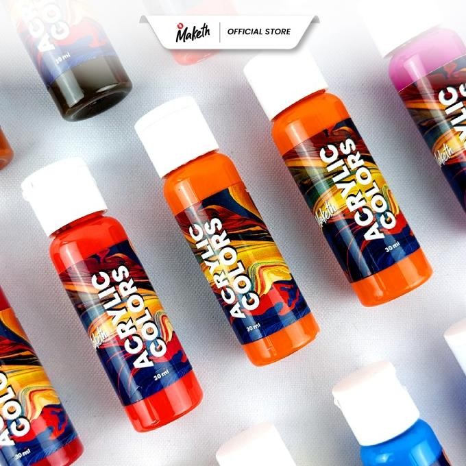 

TERBARU - Maketh Acrylic Paint Cat Akrilik Satuan 30 ml AP-30