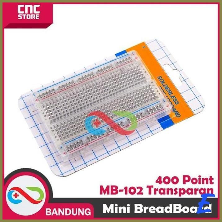 

| CN | MINI BREADBOARD 400P TRANSPARAN PAPAN PERCOBAAN PROTOBOARD MB-102 DIY
