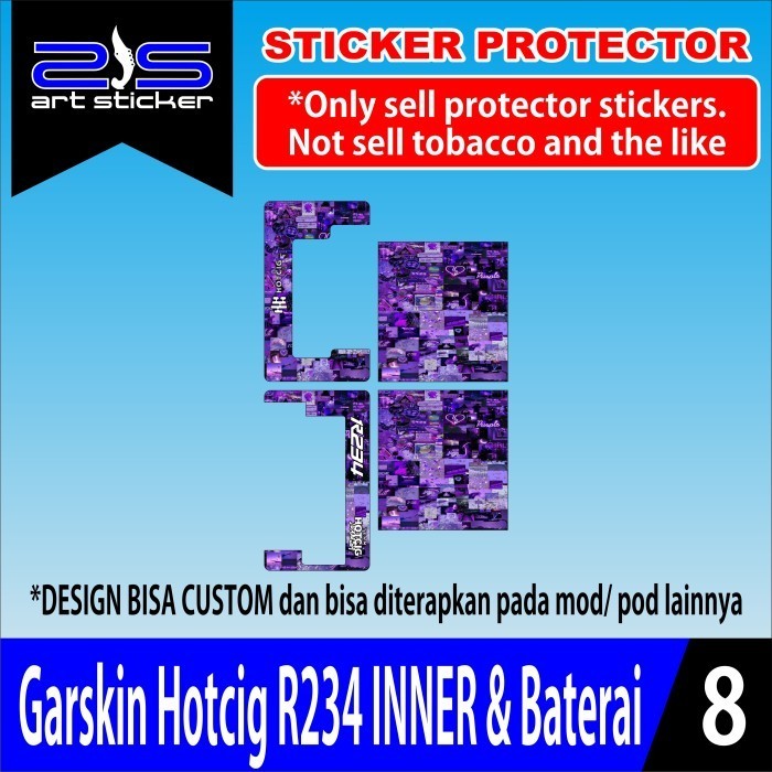 COD Inner Baterai Hc R234 Rainbow Purple Stiker Skin Casing Bayar Ditempat Buy1get1free