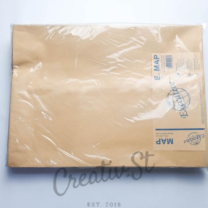 

BEBAS ONGKIR - Amplop Coklat Polos Ukuran Map E tanpa Lem Merk Executive