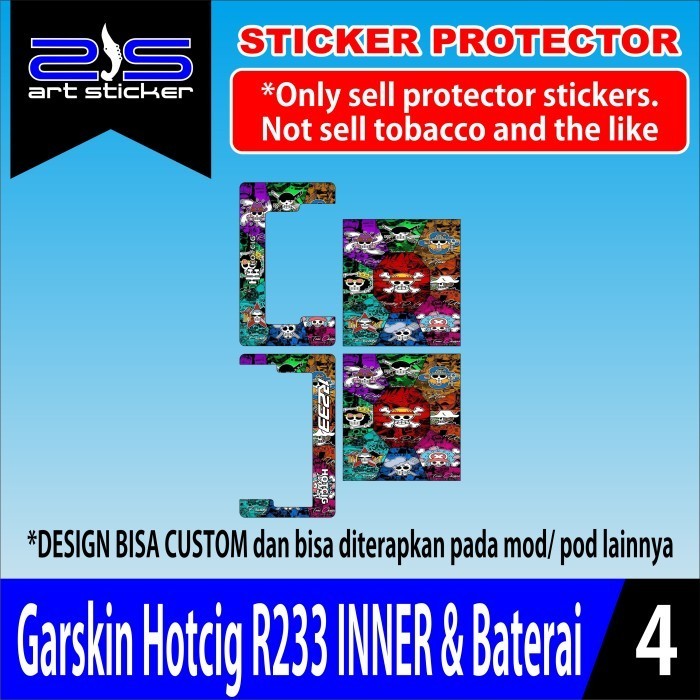 COD Inner Baterai Hc R233 Skull One Piece Stiker Skin Casing Bayar Ditempat Buy1get1free