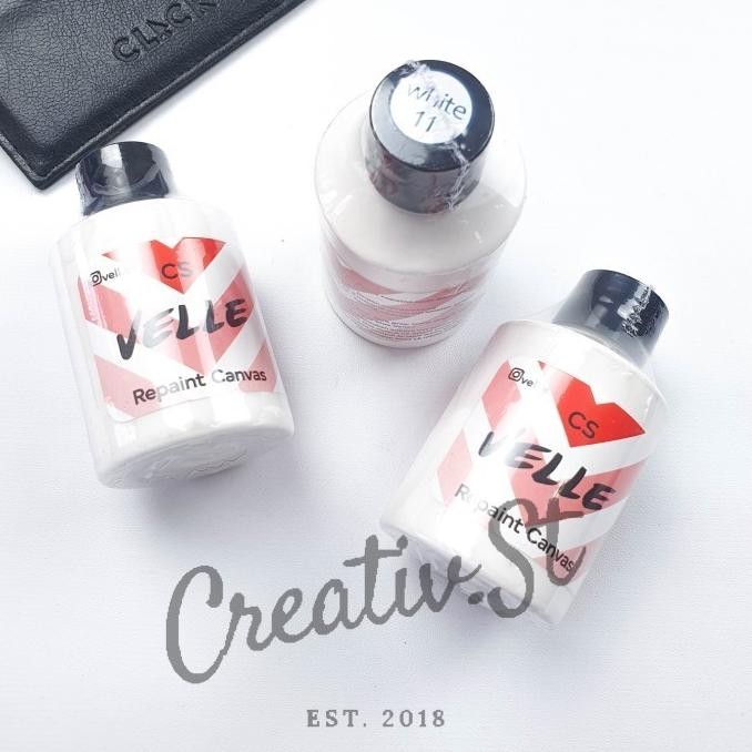 

TERMURAH - Velle CS Cat Repaint Sepatu Topi Kanvas Restorasi 70 Ml