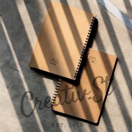 

BEBAS ONGKIR - [Tulis.Id] Basic Bamboo Paper Kraft Spiral Notebook B5 100 GSM