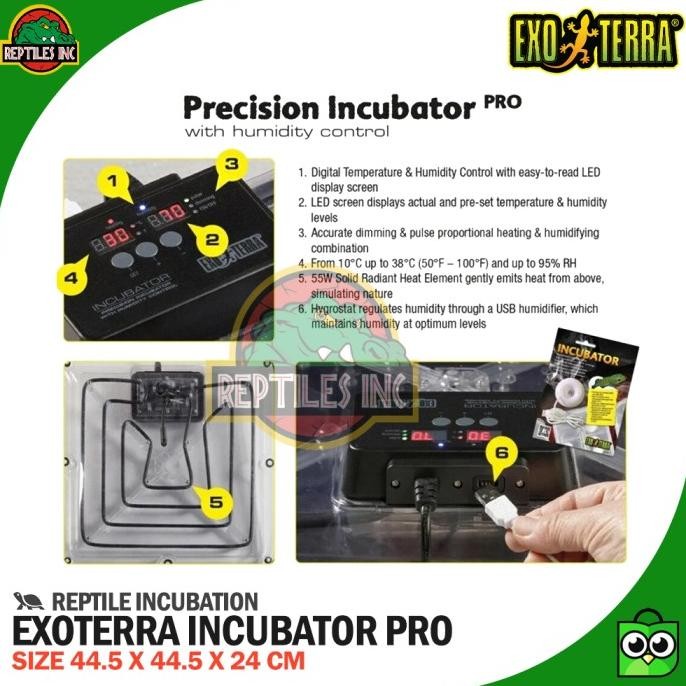 Exoterra Incubator Pro Inkubator Telur Reptil Gecko Kura Iguana Ular
